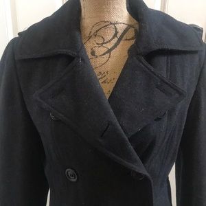 SOLD Giacca Wool/Poly Pea Coat 5-button Dark Grey